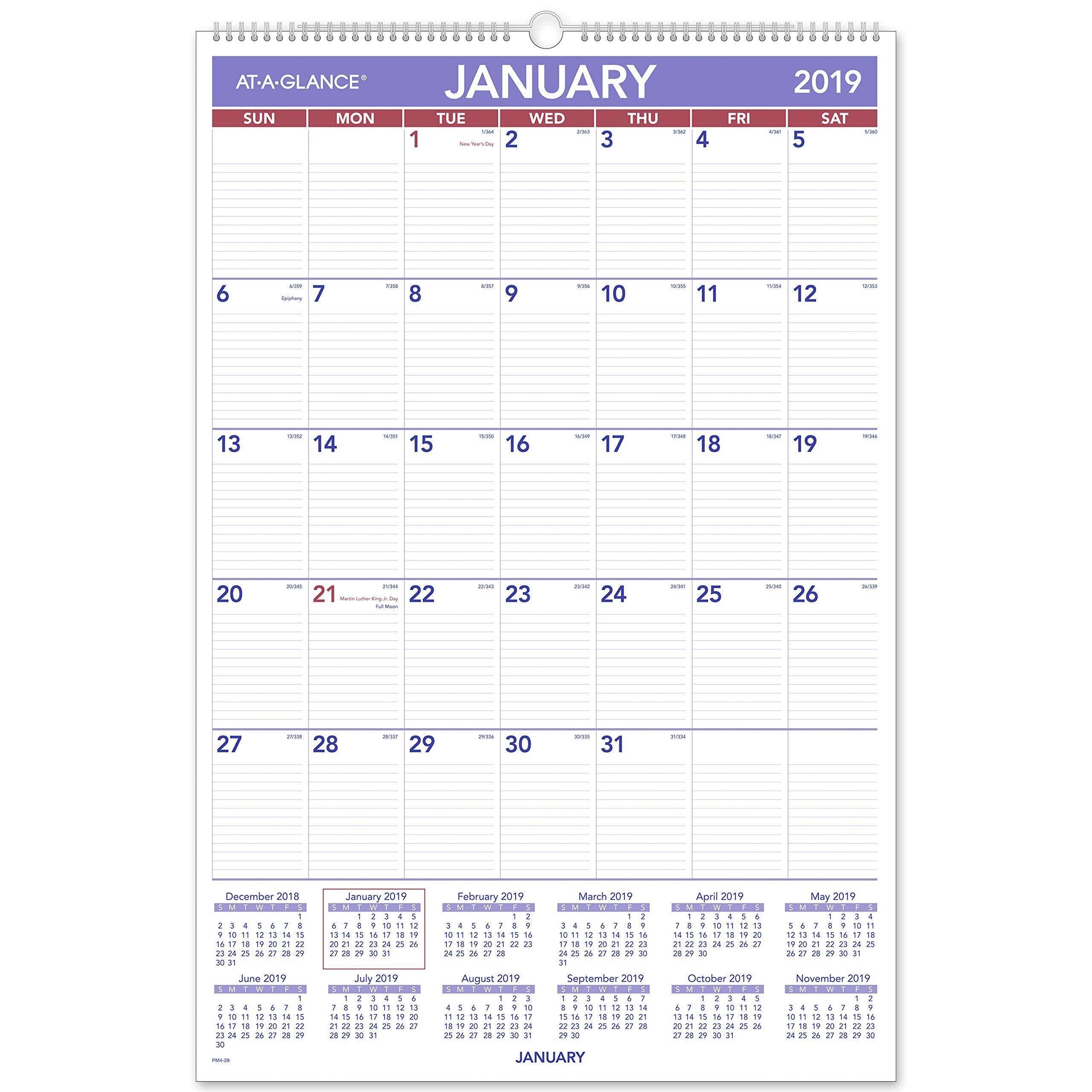 2019 Monthly Wall Calendar M15880