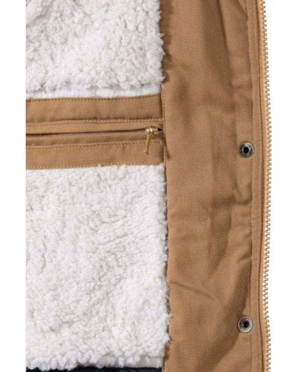 Canvas Fleece Hooded Jacket Tan 3X M10951