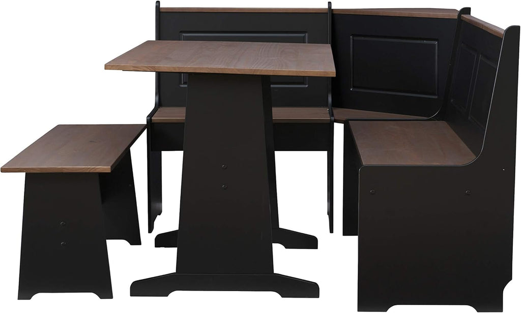 Black and Pecan Breakfast Dining Set O979
