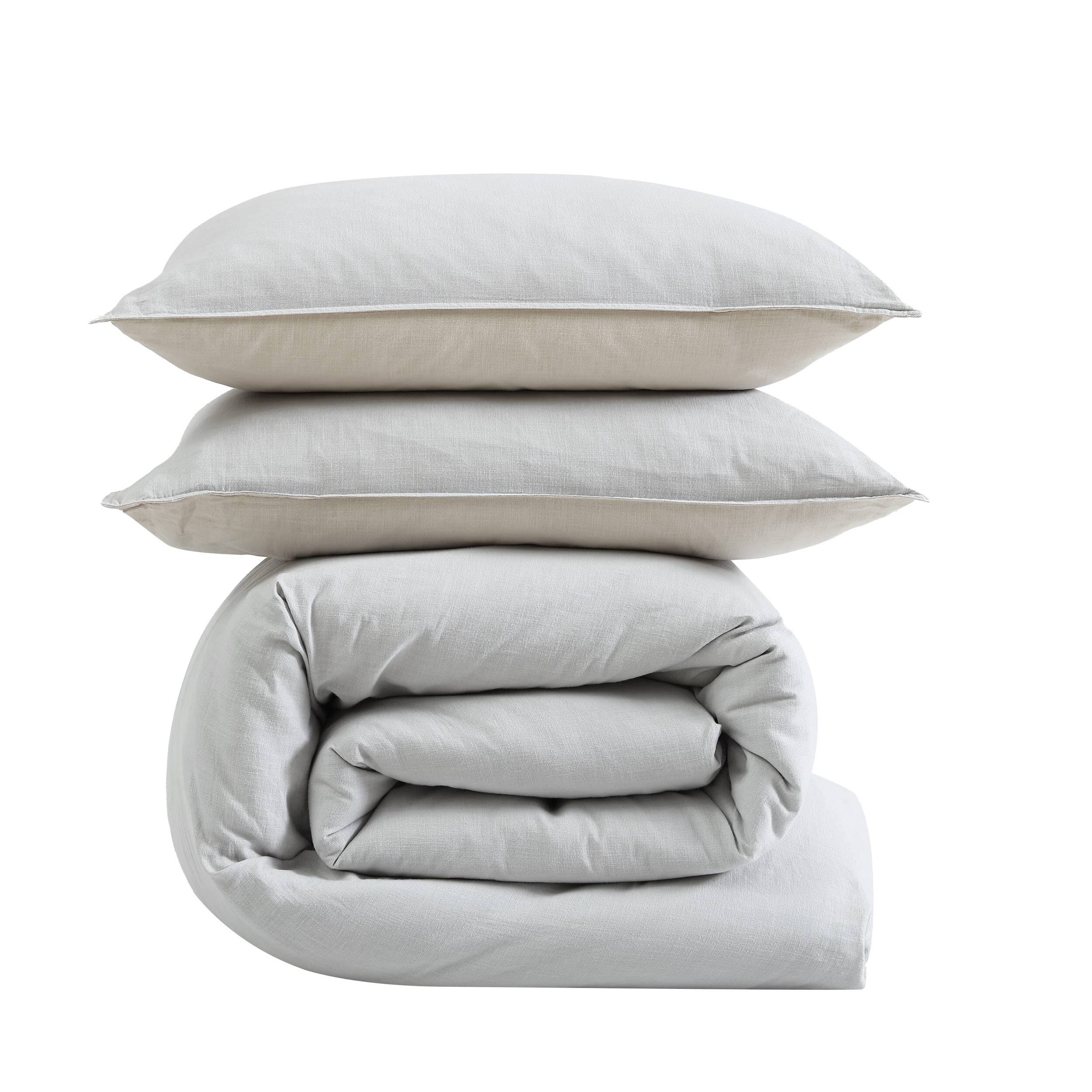 Washed Cotton Reversible Duvet Cover Set R7260