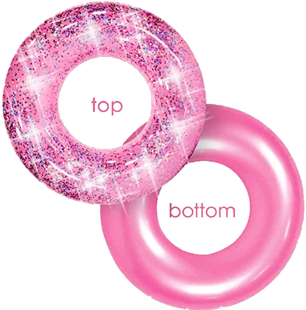 Pink Glitter Inflatable Pool Float M15712