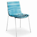 Transparent Aquamarine Chrome Chair (Set of 2) O73126