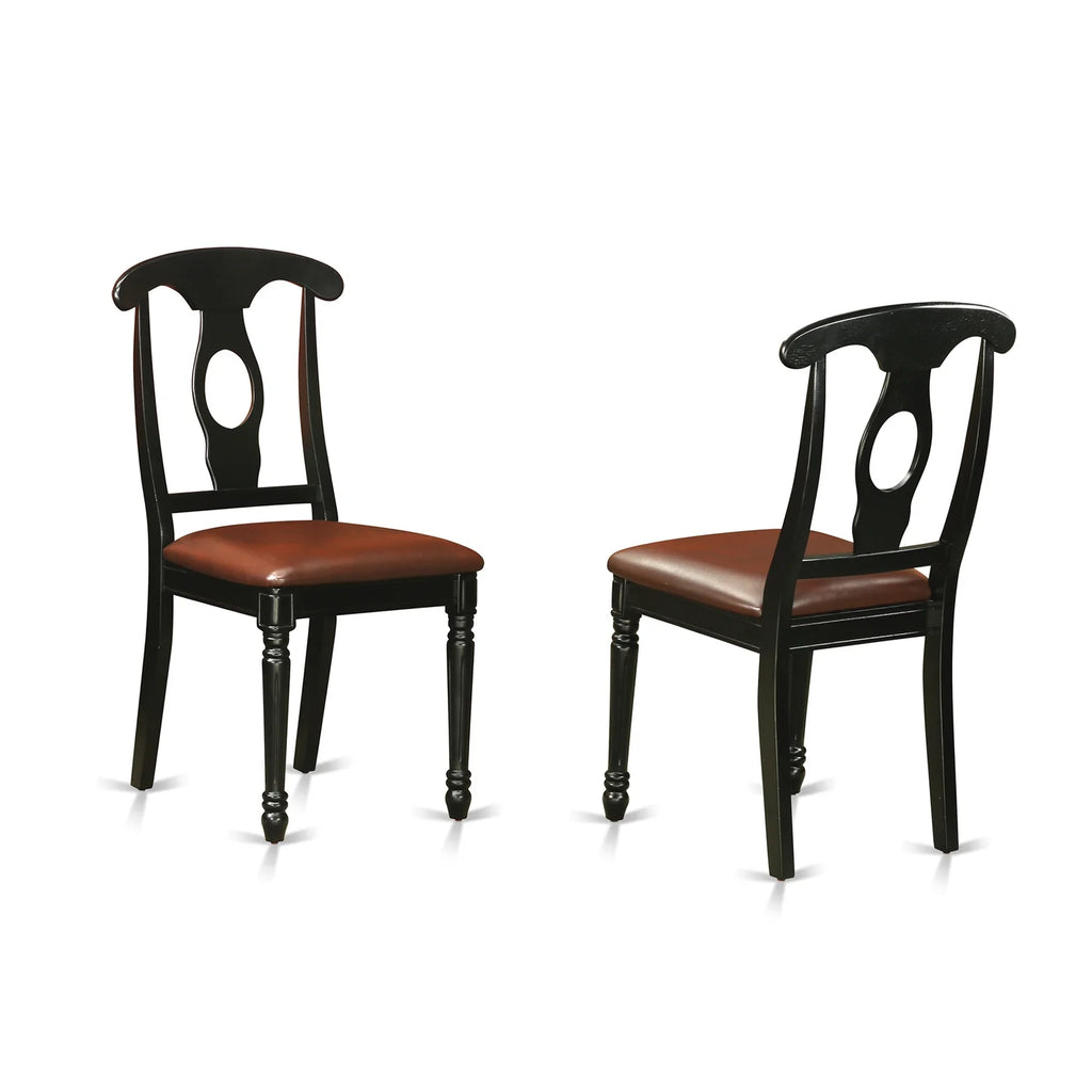 6 Piece Rectangular Dining Table Set with Faux Leather Chairs B6131