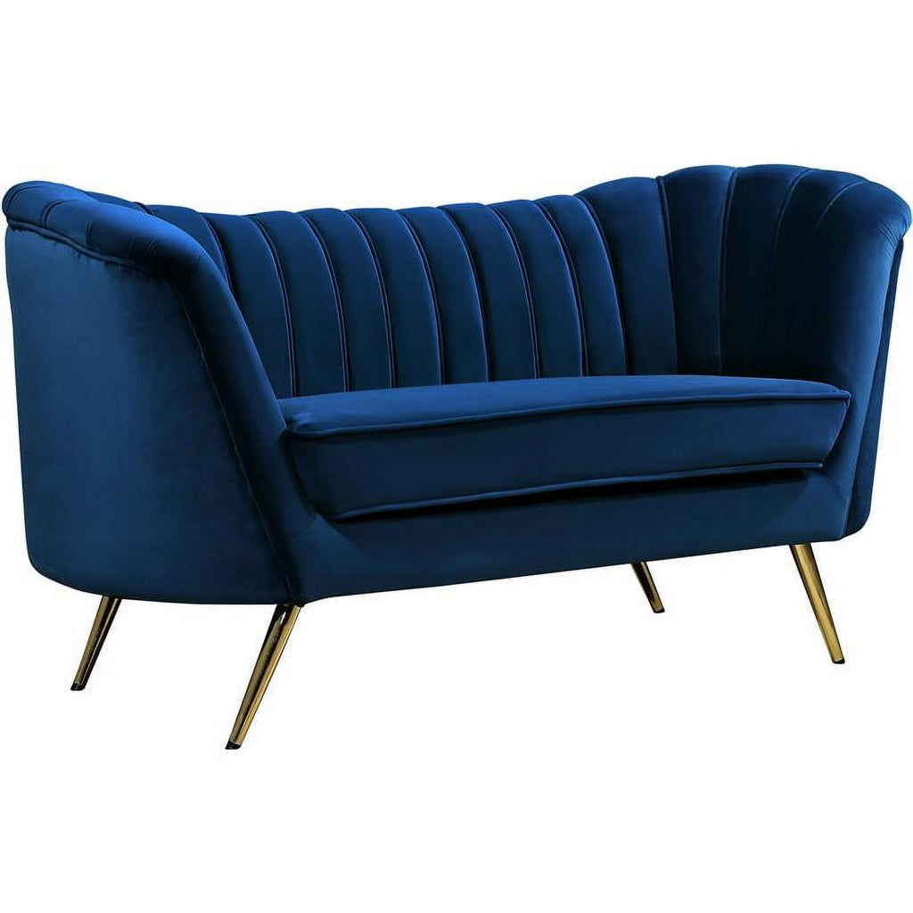 2 Piece Velvet Living Room Furniture Set with Loveseat and Accent Chair S38313