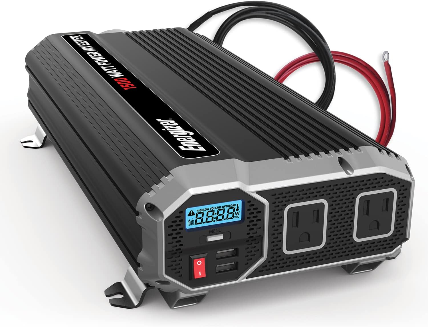 1500 Watts Power Inverter, 12v to 110v, Two AC Outlets, Two USB Ports D7249