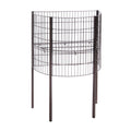 Black Wire Half Round Dump Bin 24 inch x 15 inch x 36 inch Q325945