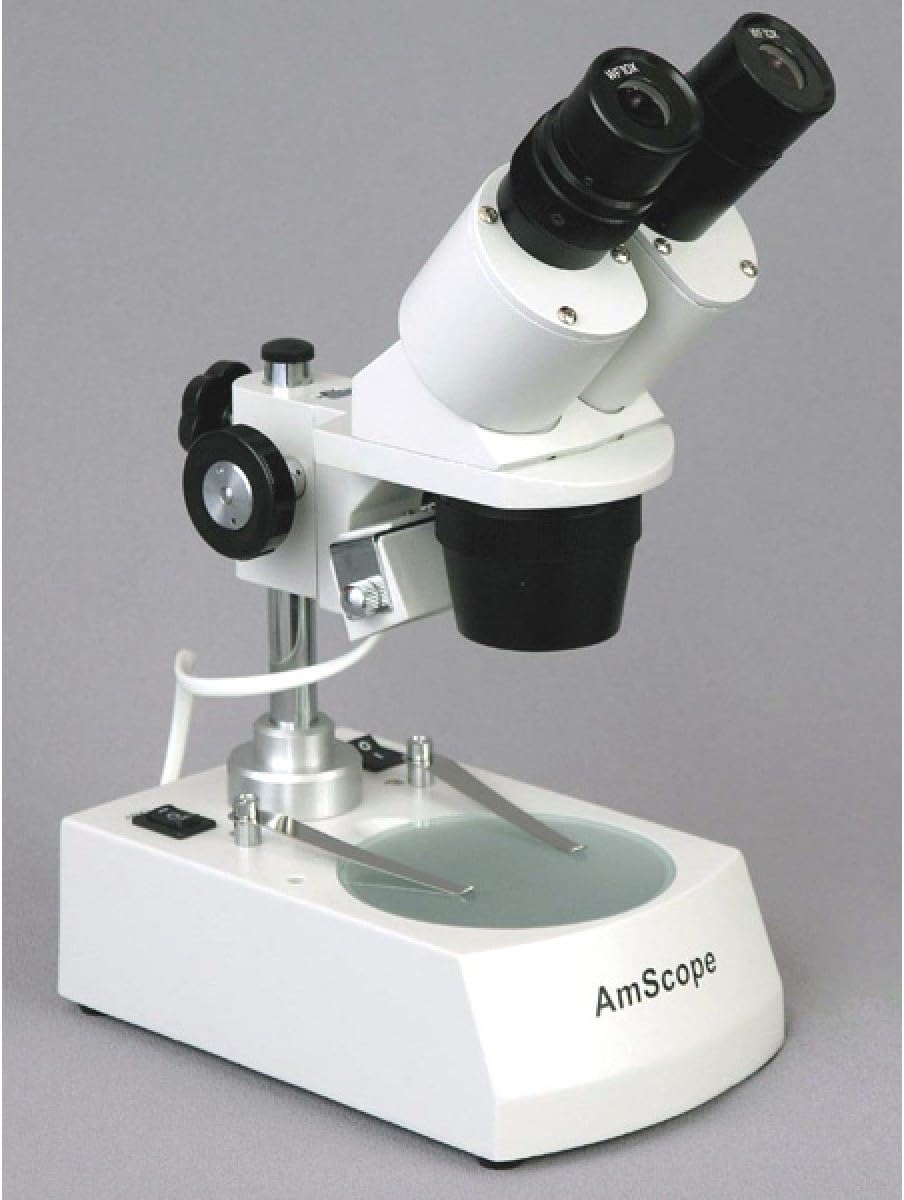 Binocular Stereo Microscope, WF10x and WF20x Eyepieces, 20X/40X/80X Magnification, LED Lighting C8638