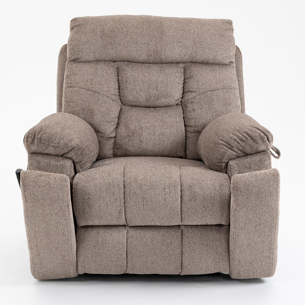 Electric Lift Recliner Chair with Heating and Massage, Fabric, Light Brown G567790