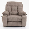 Electric Lift Recliner Chair with Heating and Massage, Fabric, Light Brown G567790