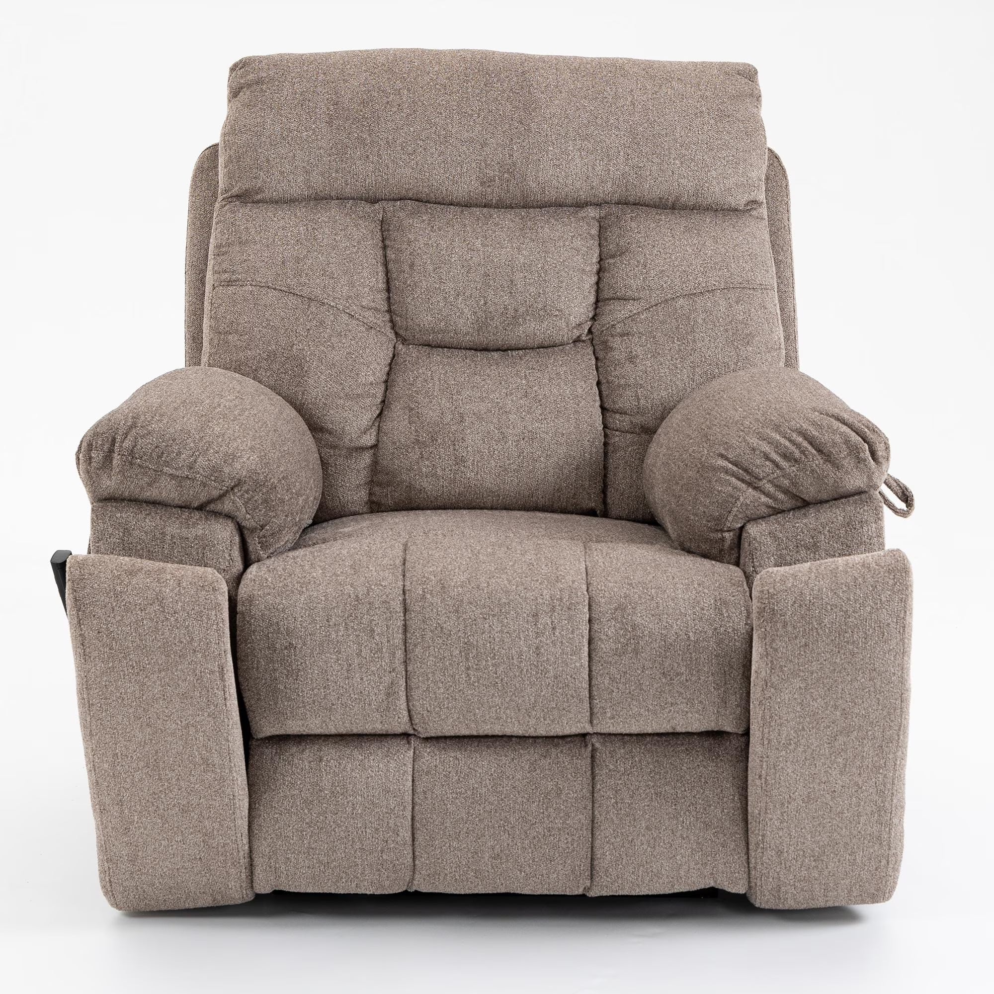 Electric Lift Recliner Chair with Heating and Massage, Fabric, Light Brown G567790