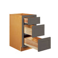 21 inch Wide Drawer Base Kitchen Cabinet Three Drawers Dark Gray Inset Shaker Y567