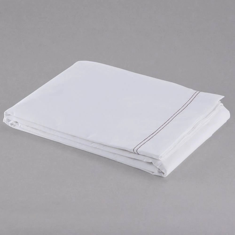 White Queen Extra Large Flat Bed Sheets 90 x 120 in. - 12 per Case Y937024