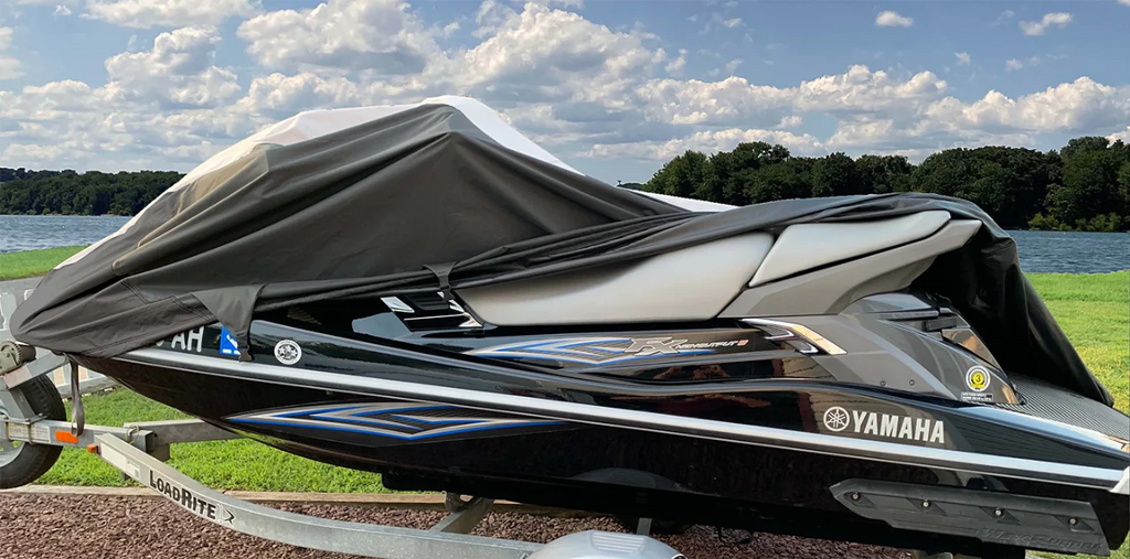 Black/Grey Jet Ski Watercraft Cover Z964