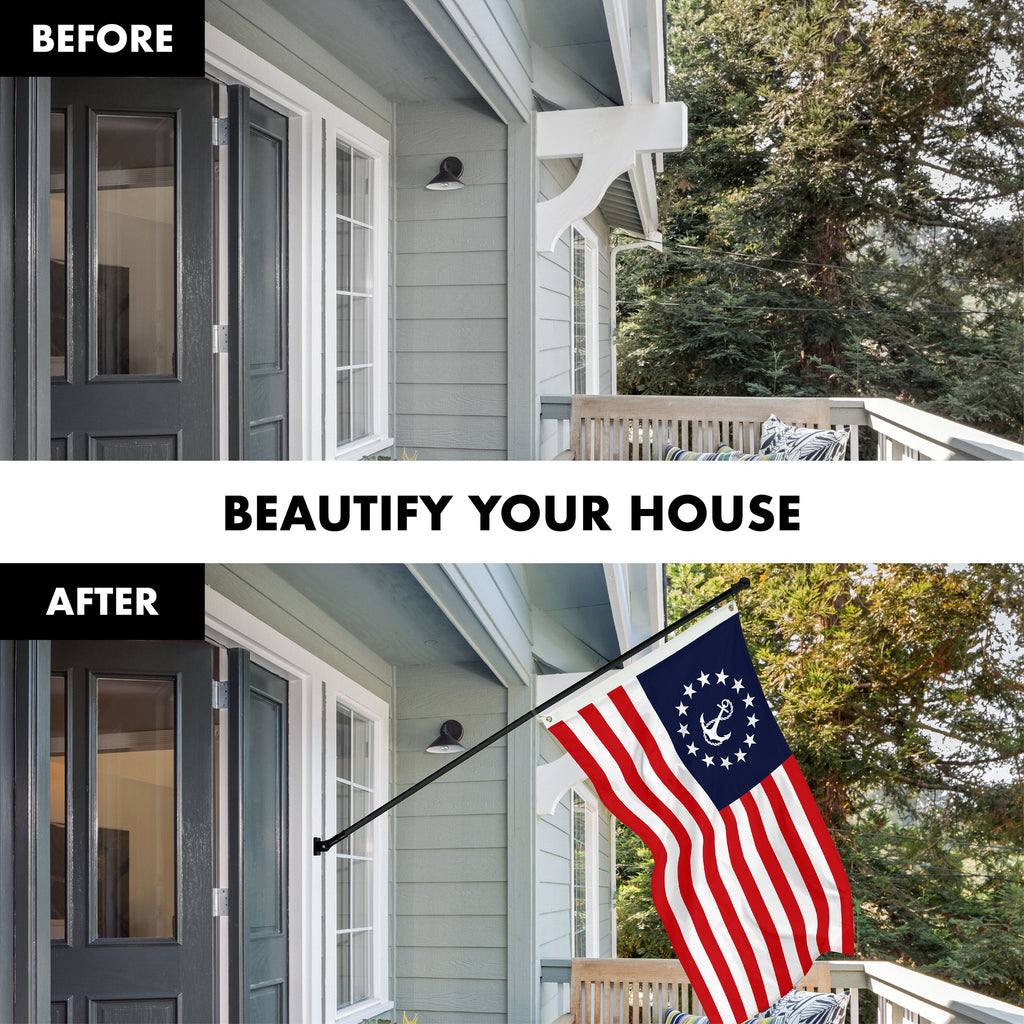 6 Ft Aluminum Spinning Flagpole with 3x5 Ft Polyester Flag J8199