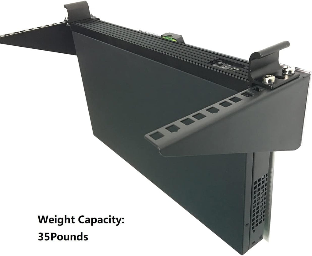 2 Pack 1U Light-Loading Foldable 19 Inches Cold Rolled Steel Vertical Wall Mount Rack Including Hardware H413