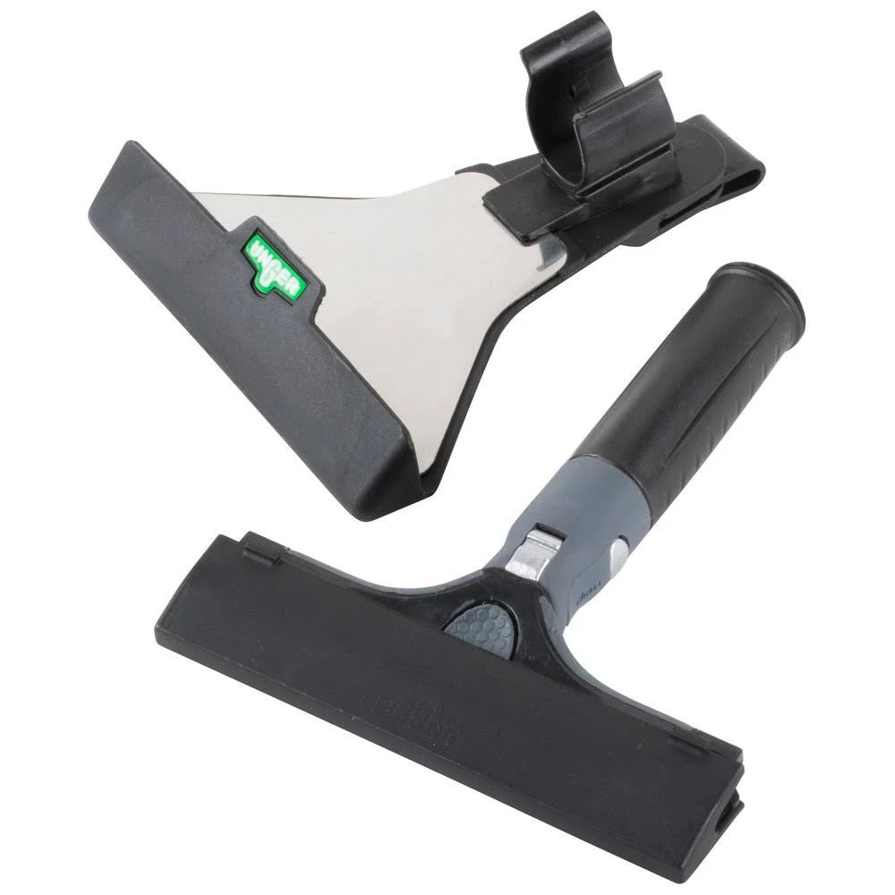Black 2-in-1 Glass Scraper with Blade U3733