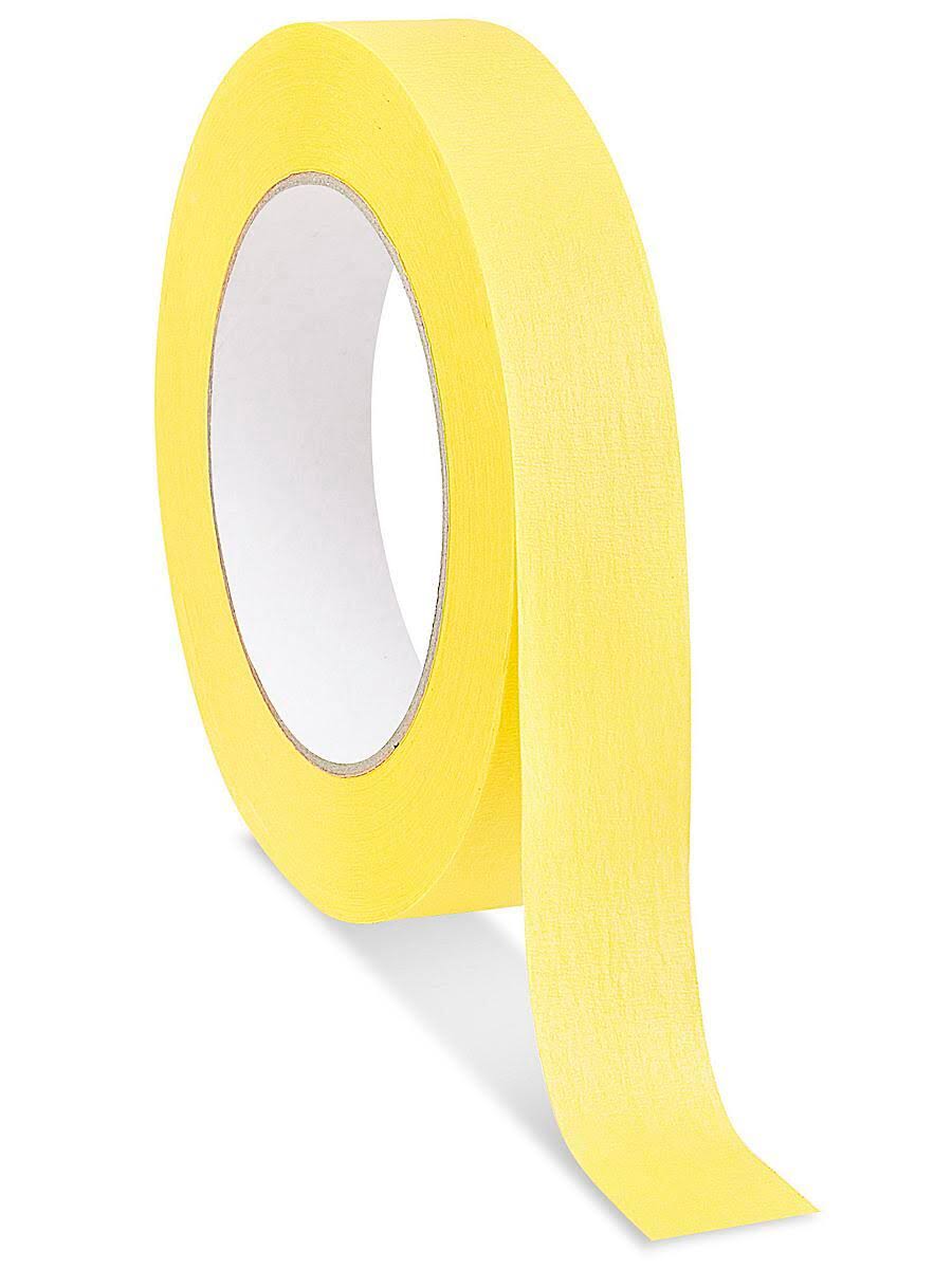 Yellow 1x22 x 60 yds Masking Tape, 12 Rolls I6441