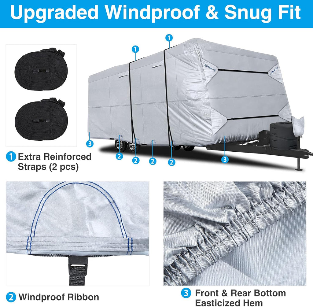 Rip-Stop RV Cover Fits 37'1''-40' Long Motorhome M4058