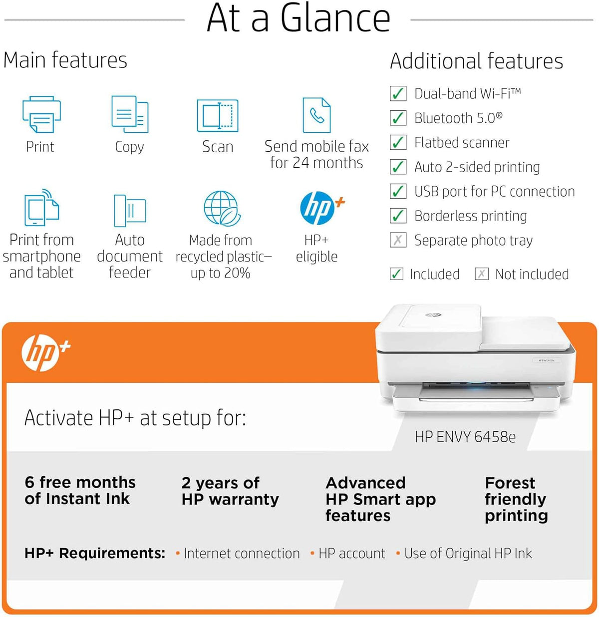 White All-in-One Wireless Color Inkjet Printer O73589
