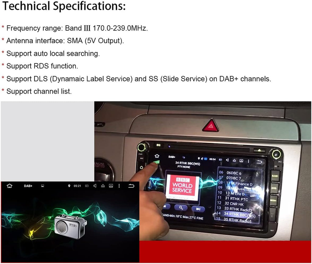 Digital Auto Radio Receiver DAB+ Car Kit S9617