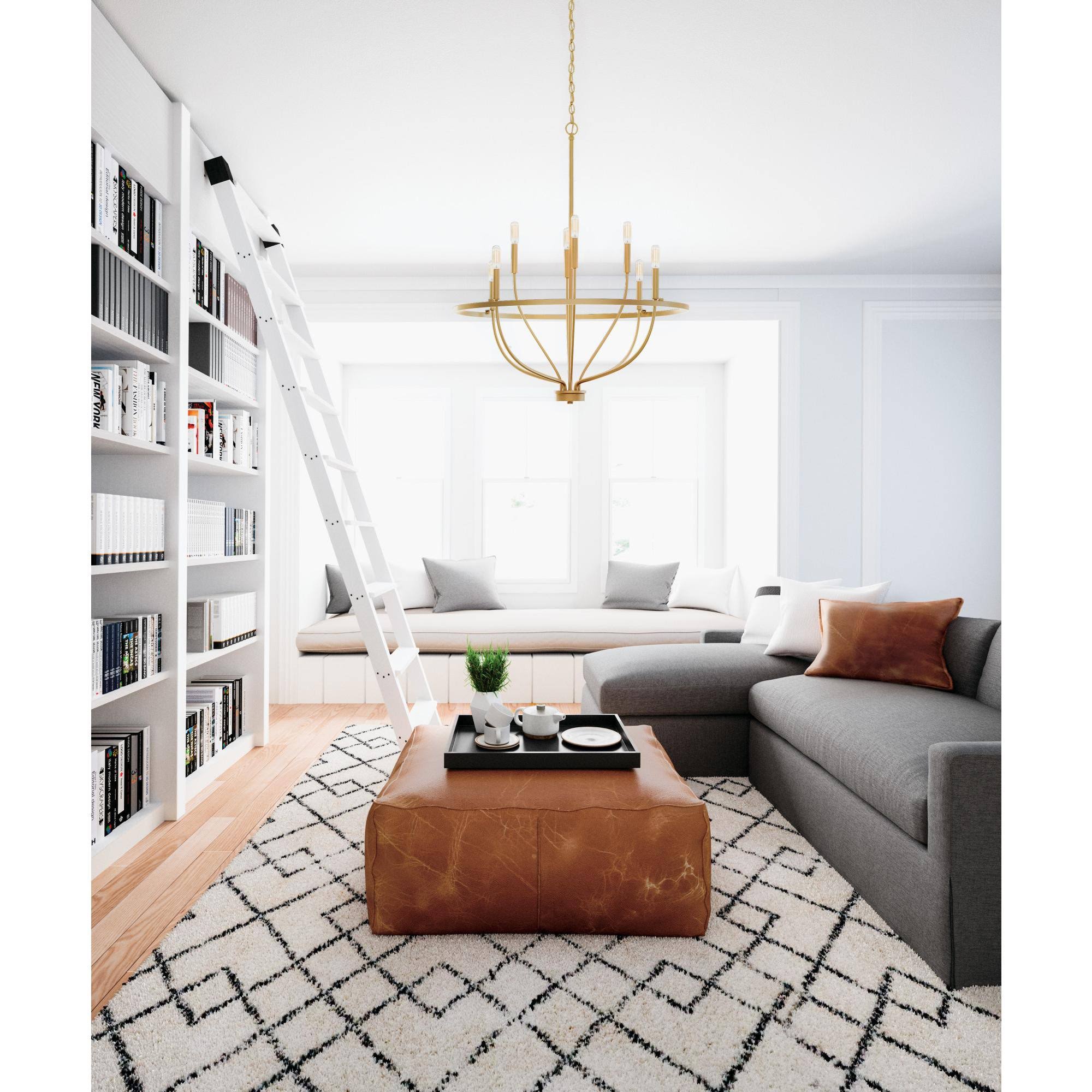 8 Light Brushed Nickel Chandelier I165851