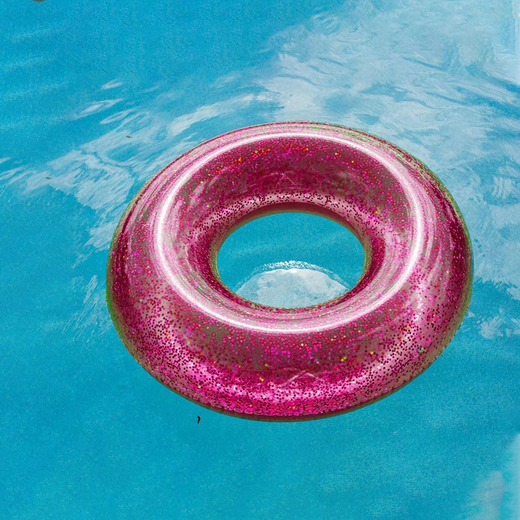 Pink Glitter Inflatable Pool Float M15712