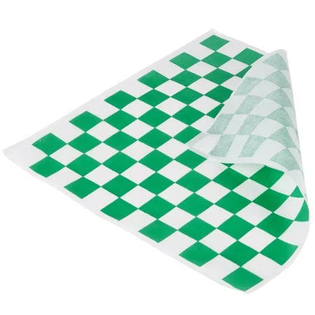 Green Check Deli Sandwich Wrap - 5000/Case F4138