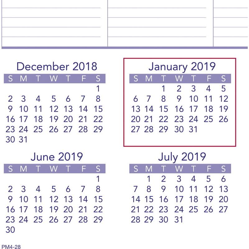 2019 Monthly Wall Calendar M15880