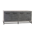 Grey Stain Four Door Drawers Buffet Table F1196