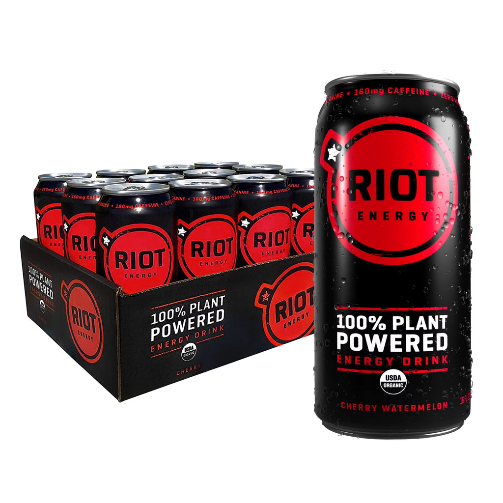 Plant Powered Energy Drink Cherry Watermelon 16oz Pack of 12 C7966