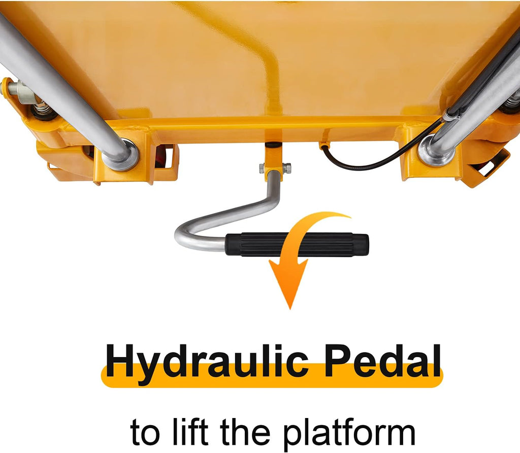 Single Scissor Hydraulic Lift Table/Cart 1760lbs Capacity 39.4 Lifting Height D629