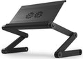 Adjustable Aluminum Laptop Stand with 2 Fans 3 USB Ports Black Pack of 2 F496