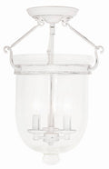 Antique White 3-Light Flush Mount D130