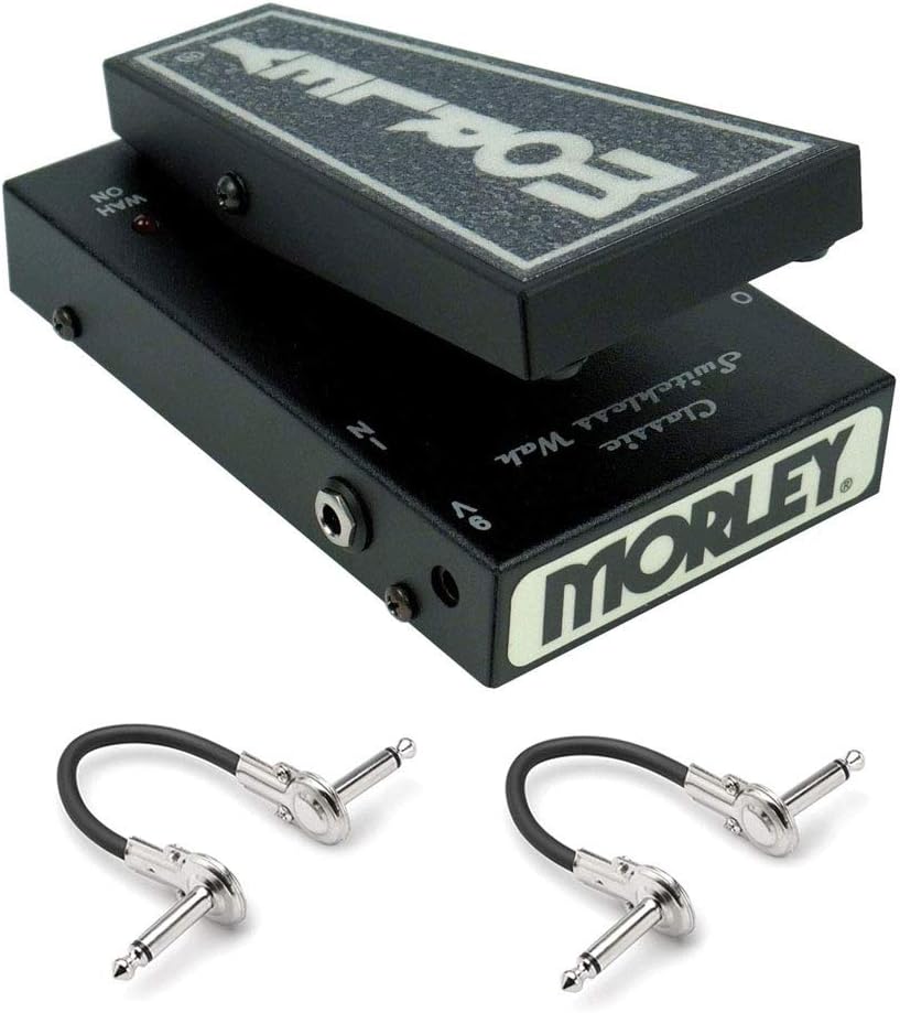 Mini Classic Switchless WAH Pedal with 2x 6' Pro Phone to Phone (1/4) Cables Bundle P433290