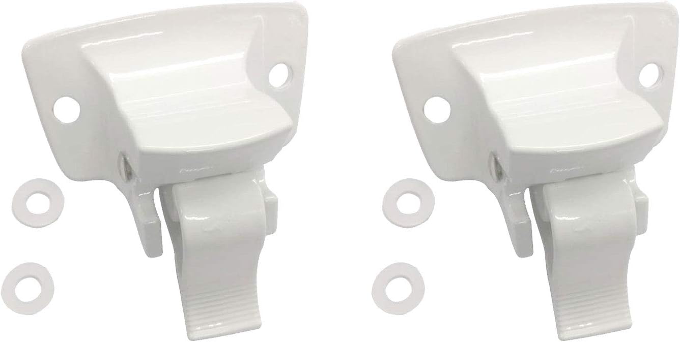 White Wall Mount Bracket for RV Camper Trailer (2 PCS) V209639