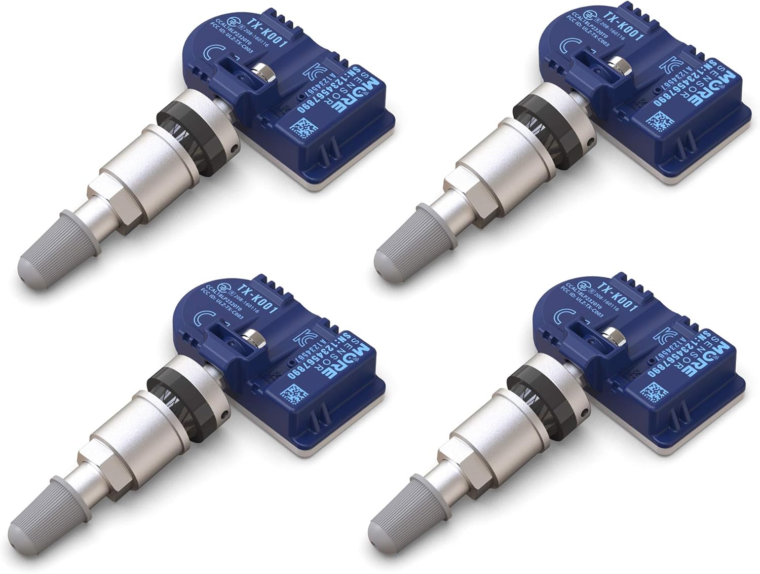 TPMS Tire Pressure Sensor 4-Pack with Aluminum Valve Stem M54737