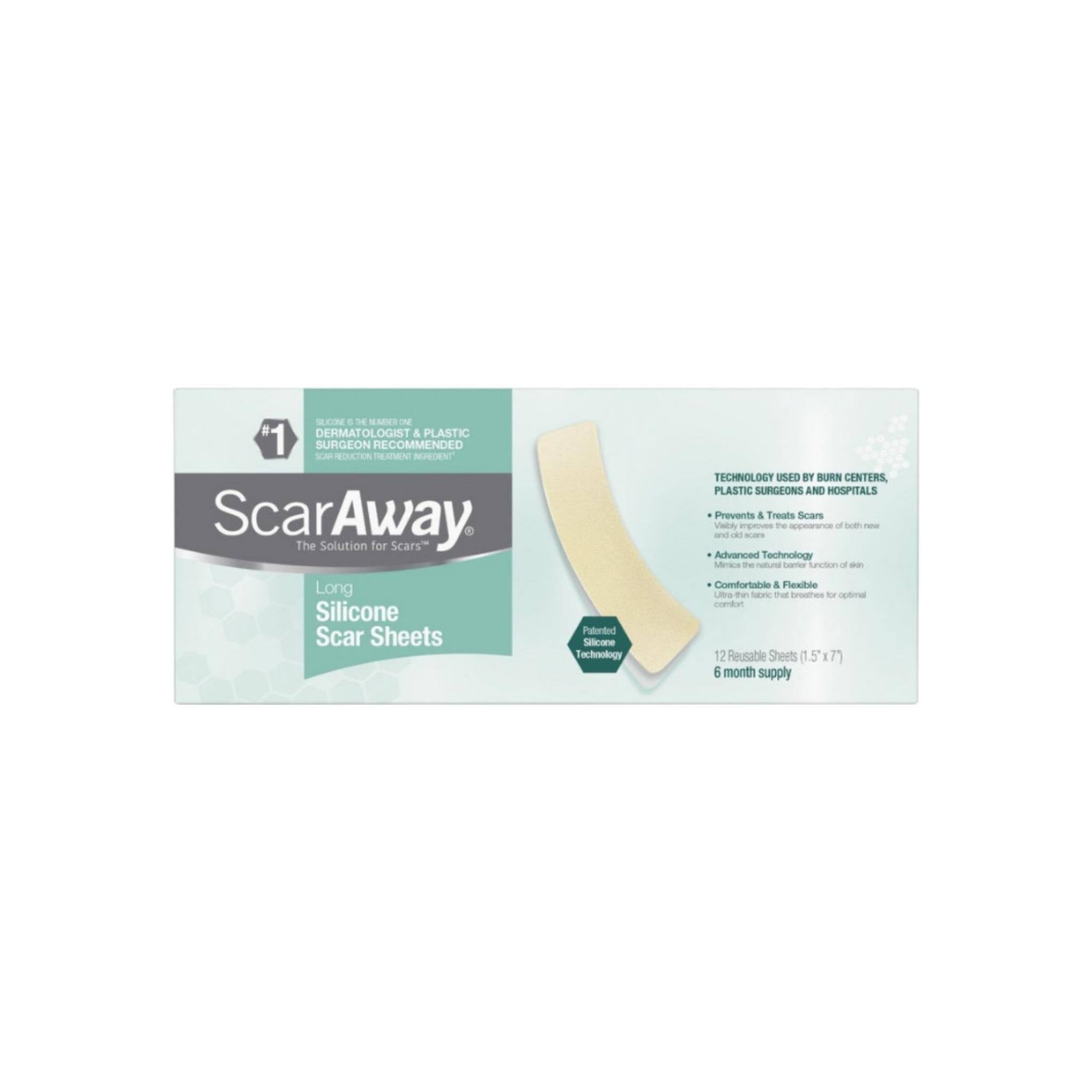 12 Adhesive Fabric Silicone Scar Treatment Sheets I9564