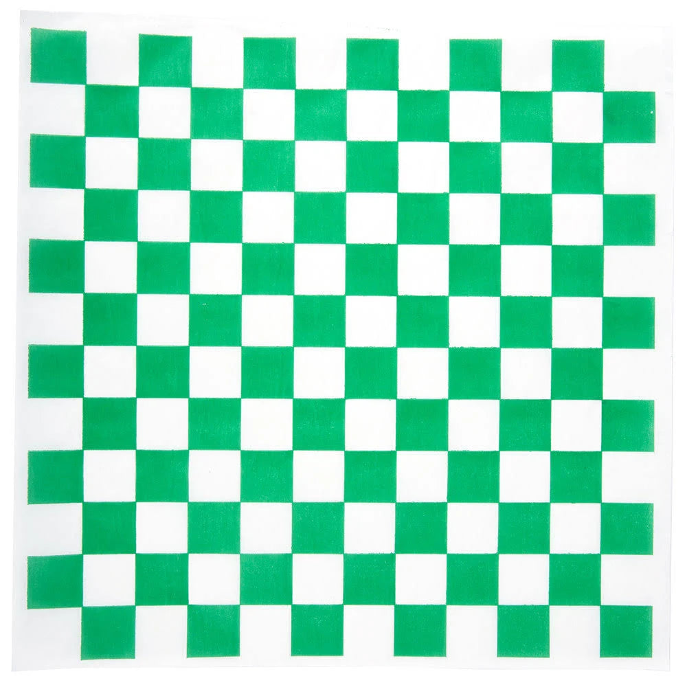 Green Check Deli Sandwich Wrap - 5000/Case F4138