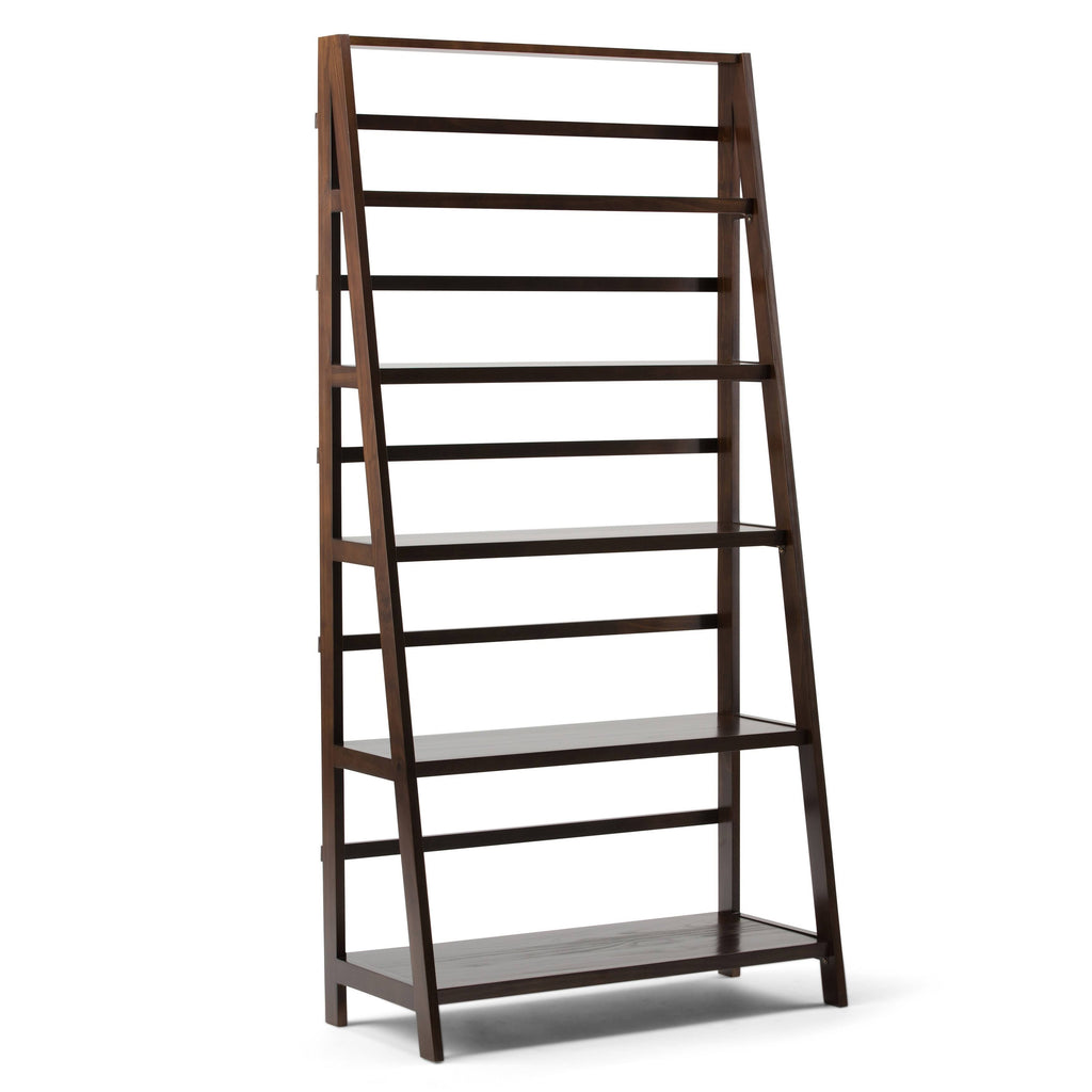 White Solid Wood Bookcase U507