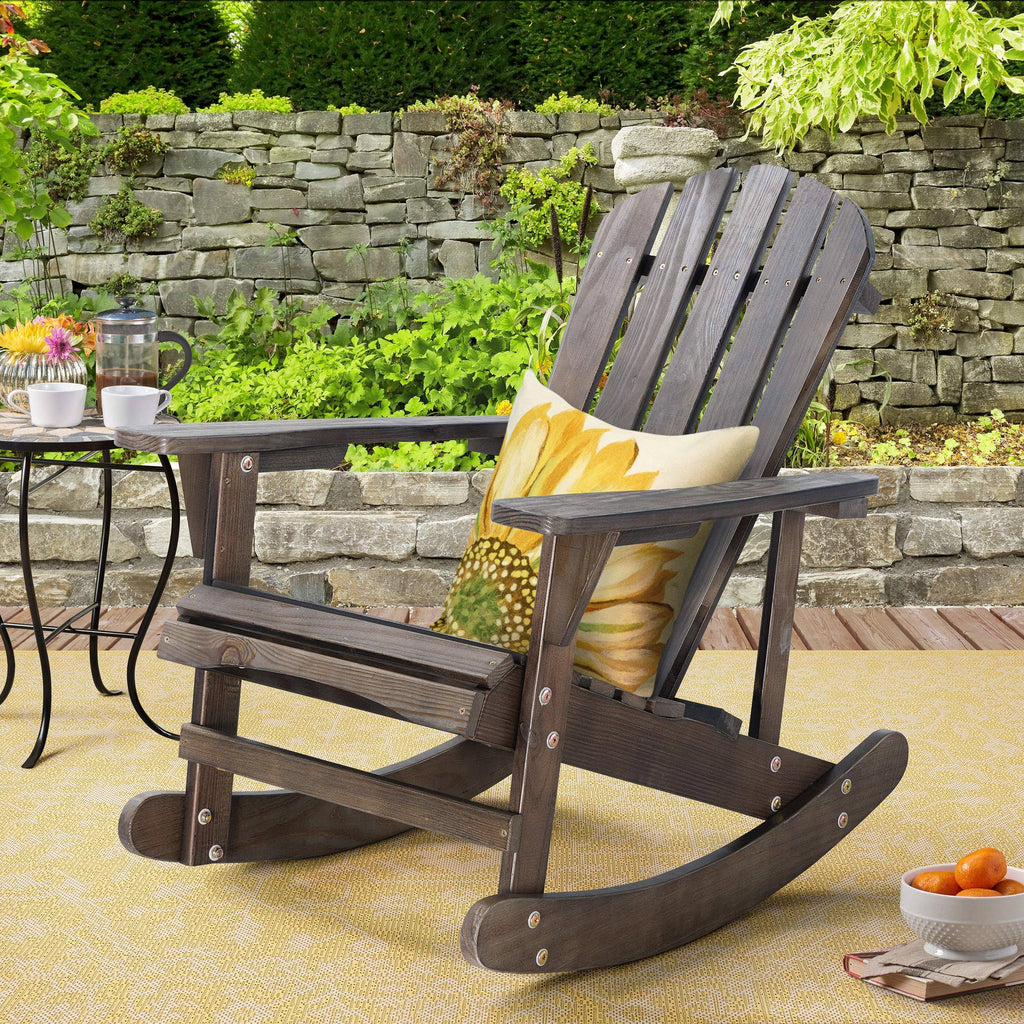 Brown Wooden Rocking Chair S3277
