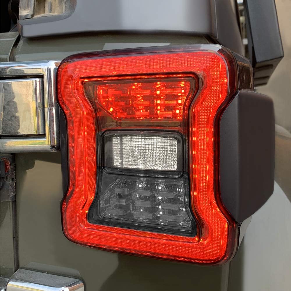 Smoked Lens LED Tail Lights for Jeep Wrangler JK G5835