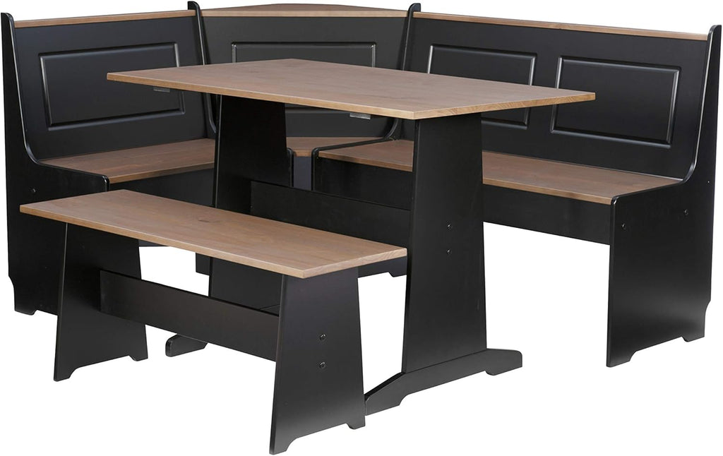 Black and Pecan Breakfast Dining Set O979