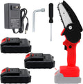 4 Inch Cordless Electric Chainsaw with 3 Lithium Batteries U475682