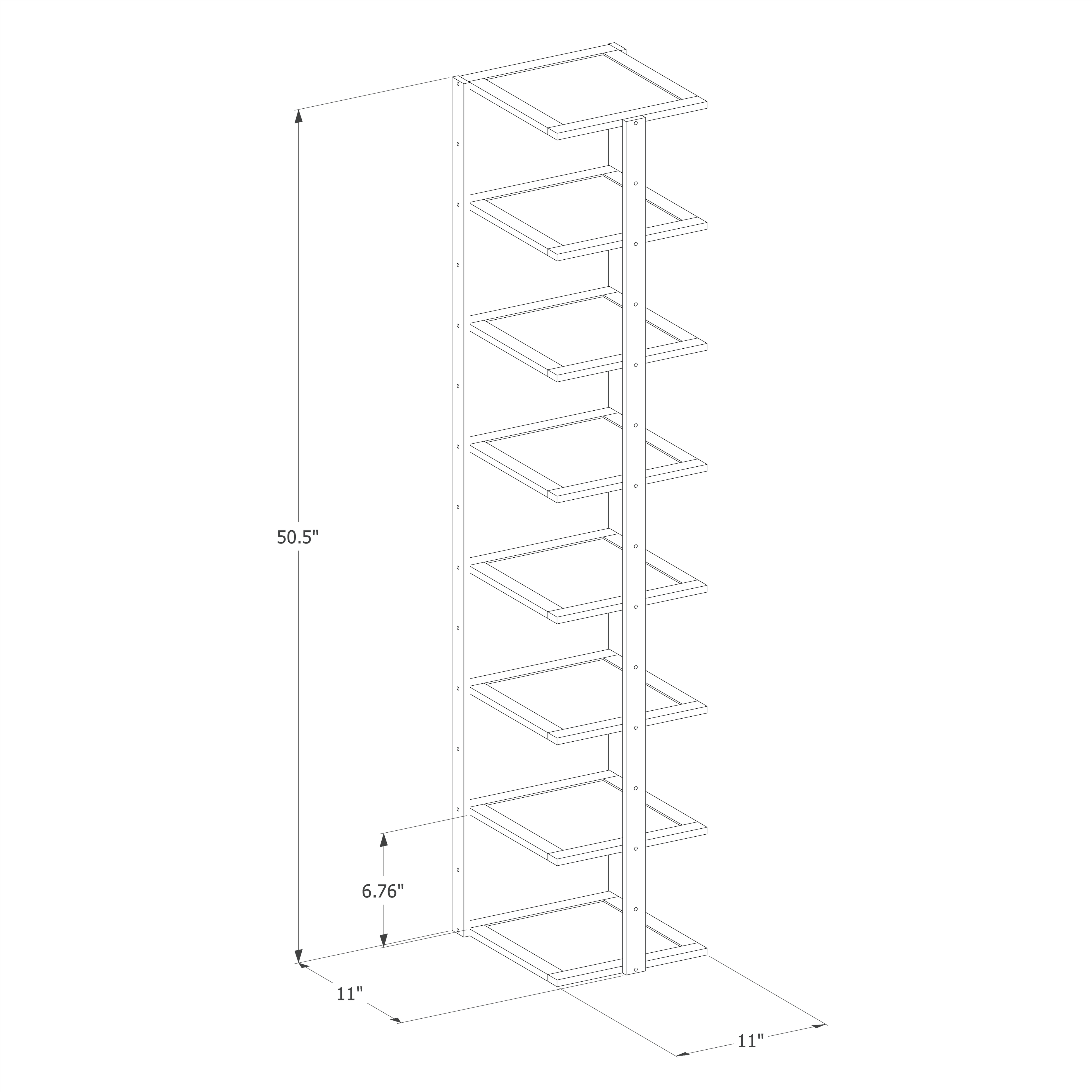 Bamboo 8 Tiers Corner Shoes Rack F69883