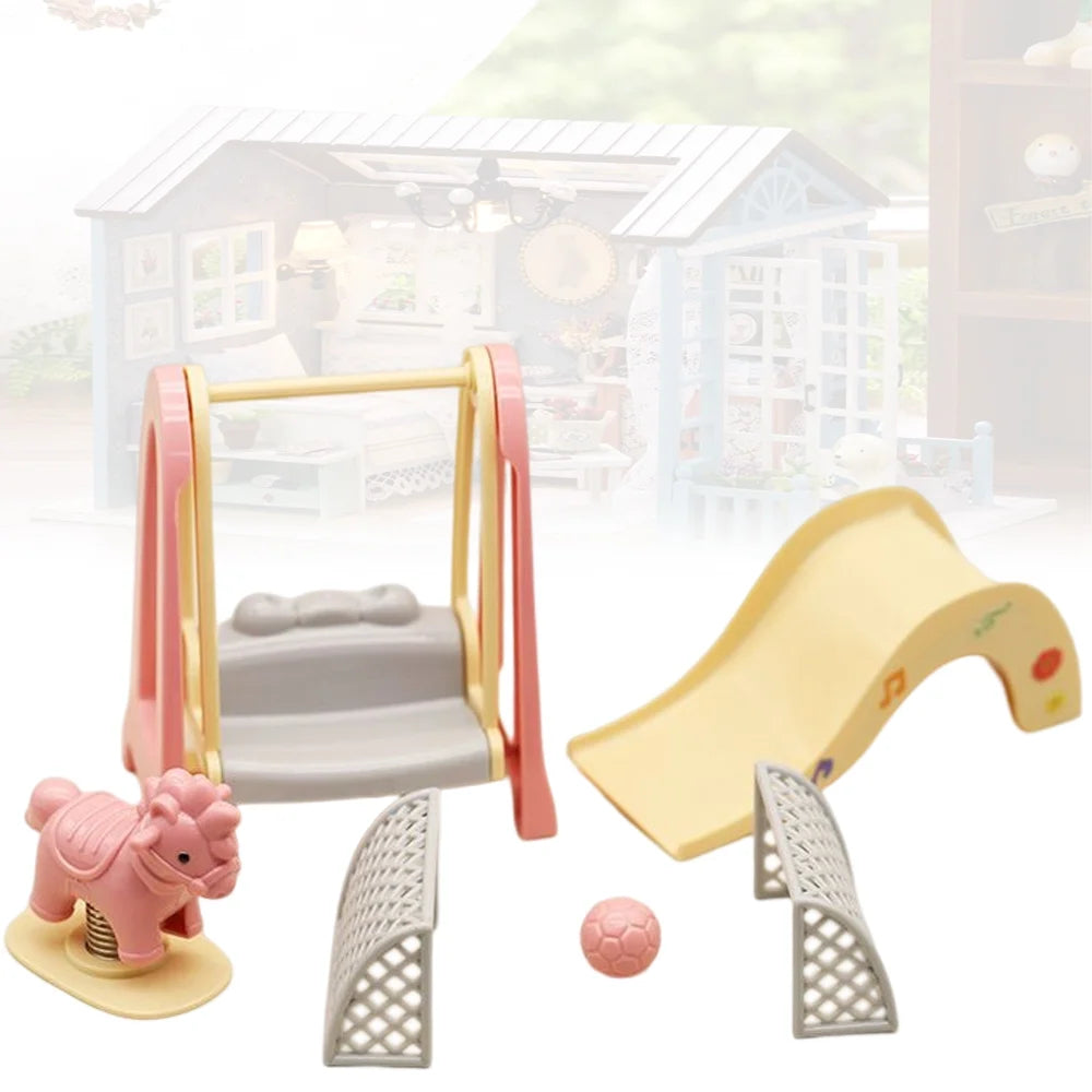 1/12 Scale Mini Slide Amusement Park Dolls House Decoration Accessory Toy Set M14583