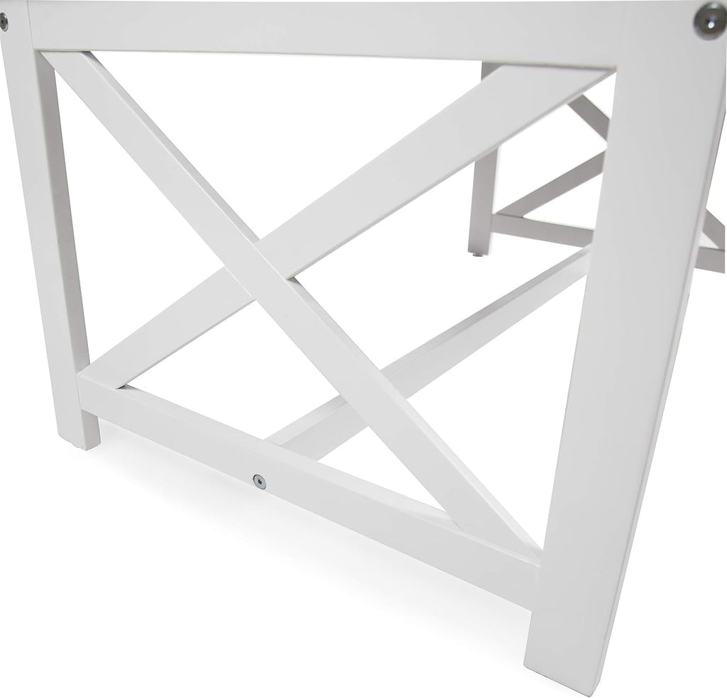 White Base / Dark Brown Top Acacia Wood Coffee Table O575890
