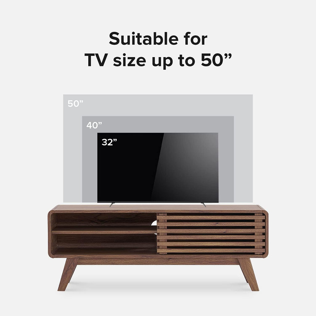 46 Scandinavian TV Stand with Slatted Door P113