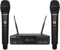 Wireless Microphone System with Dual UHF Cordless Handheld Dynamic Mic F850460