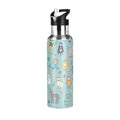 Green Stainless Steel Vacuum Insulated Water Bottle with Straw Lid 20 OZ S529