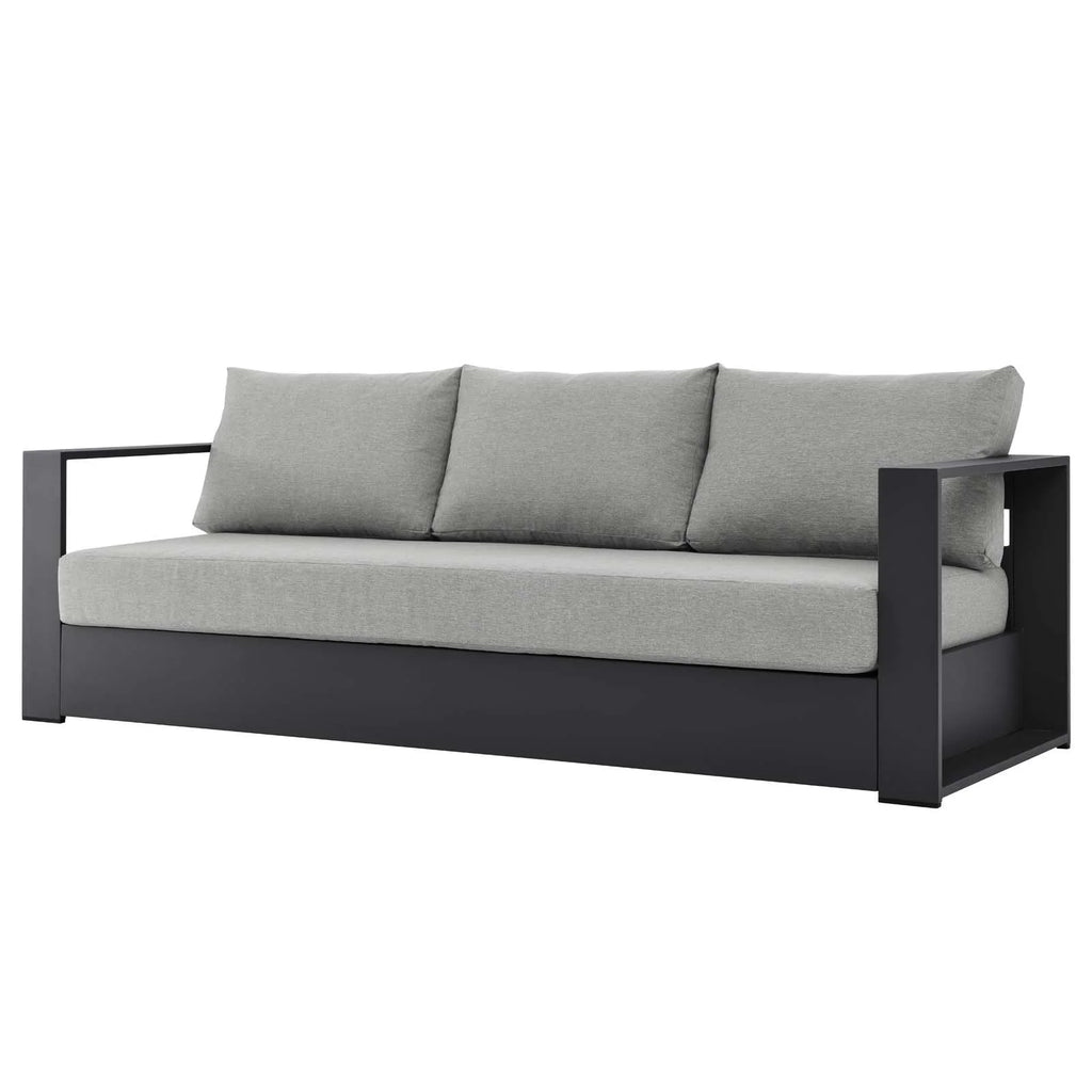 Grey Aluminum Fabric Outdoor Patio Sofa Table Set S50895